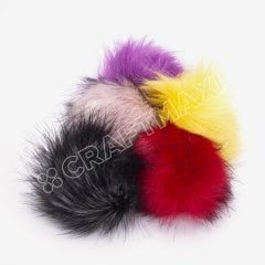YARNART FURRY POMPONS - PONPON PEMBE - 68