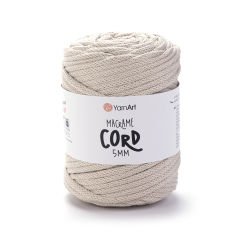 YARNART MACRAME CORD 5 MM - MAKROME EL ÖRGÜ İPİ KREM - 753