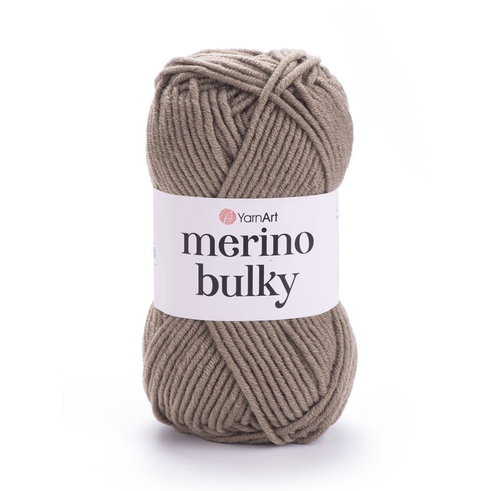 YARNART MERINO BULKY - EL ÖRGÜ İPİ AÇIK KAHVERENGİ - 218
