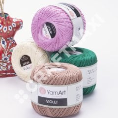 YARNART VIOLET - MERSERİZE DANTEL İPİ 6332 - YEŞİL