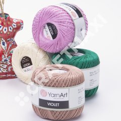 YARNART VIOLET - MERSERİZE DANTEL İPİ AÇIK KIRMIZI - 6328