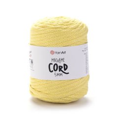 YARNART MACRAME CORD 5 MM - MAKROME EL ÖRGÜ İPİ SARI - 754