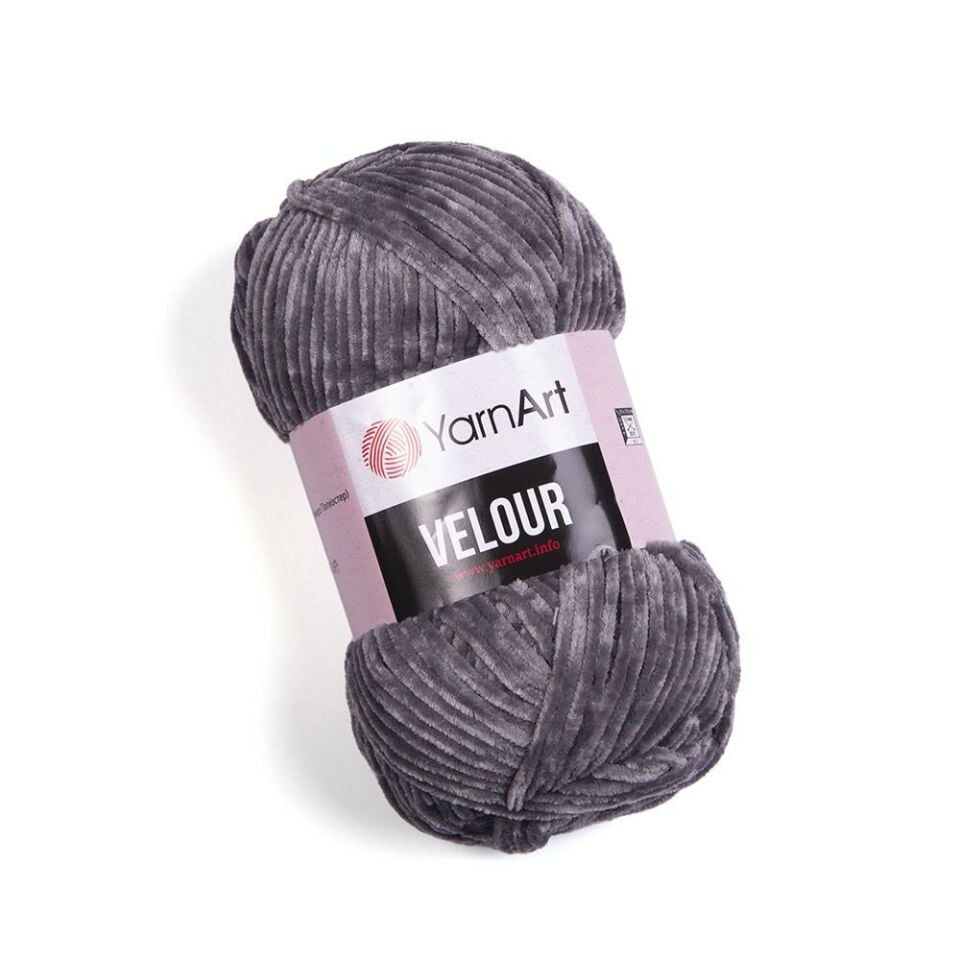 YARNART VELOUR - KADİFE EL ÖRGÜ İPİ GRİ - 858