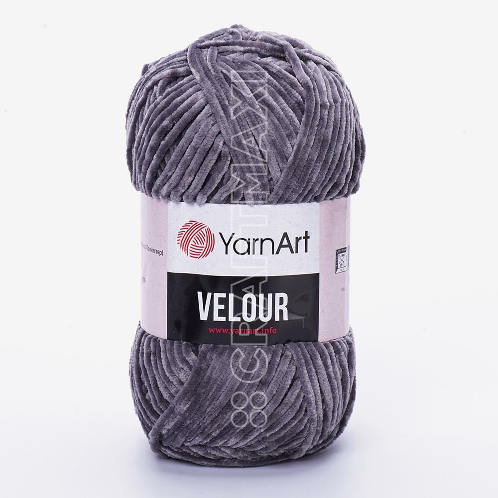 YARNART VELOUR - KADİFE EL ÖRGÜ İPİ GRİ - 858