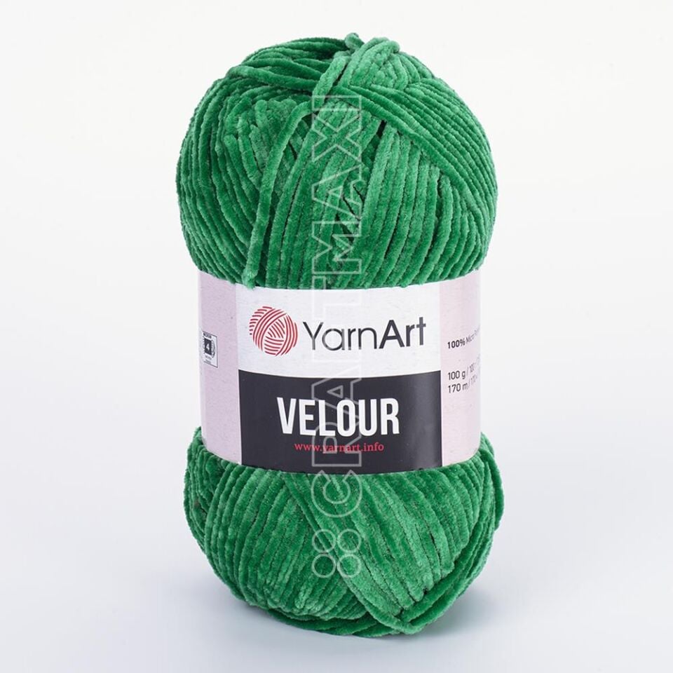 YARNART VELOUR - KADİFE EL ÖRGÜ İPİ ZÜMRÜT YEŞİLİ - 856