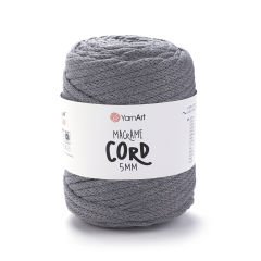 YARNART MACRAME CORD 5 MM - MAKROME EL ÖRGÜ İPİ GRİ - 774