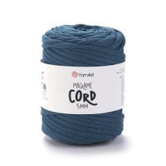YARNART MACRAME CORD 5 MM - MAKROME EL ÖRGÜ İPİ PETROL MAVİSİ - 789