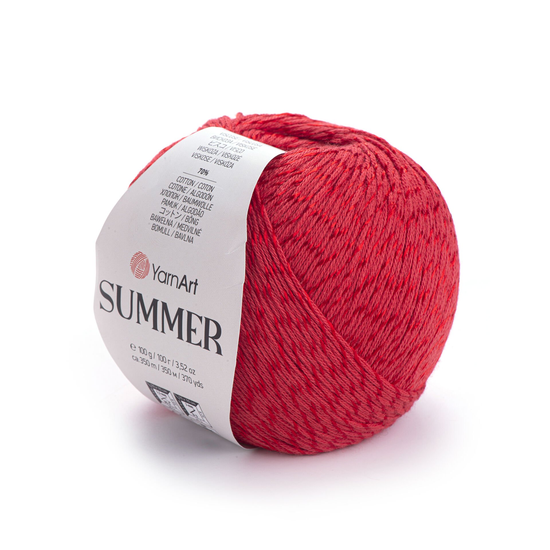 YARNART SUMMER - IŞILTILI EL ÖRGÜ İPİ KIRMIZI - 16 YARNART YAZLIK
