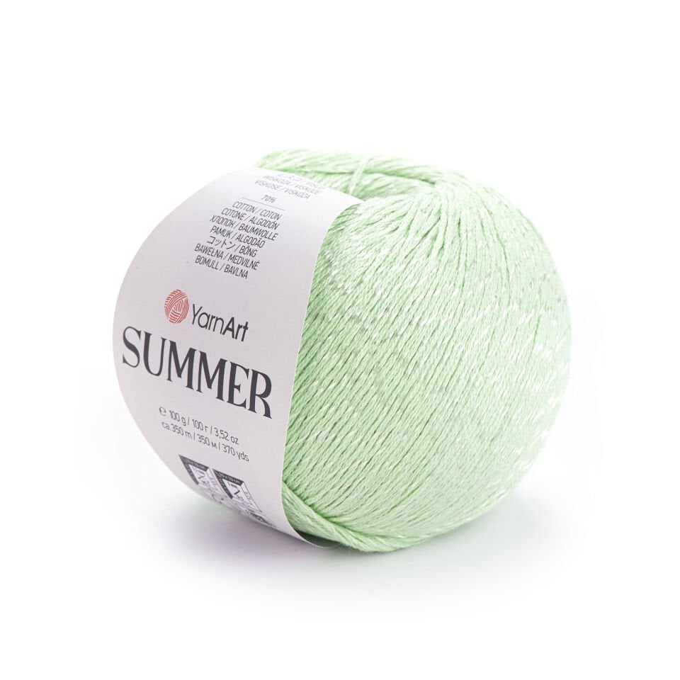 YARNART SUMMER - IŞILTILI EL ÖRGÜ İPİ FISTIK YEŞİLİ - 20