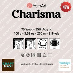 YARNART CHARISMA - EL ÖRGÜ İPİ PATLICAN MORU - 10094