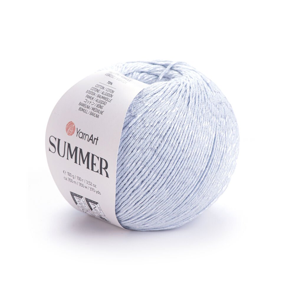 YARNART SUMMER - IŞILTILI EL ÖRGÜ İPİ GRİ - 50