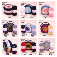 YARNART FLOWERS UNICOLOR - EL ÖRGÜ İPİ BEYAZ - 730