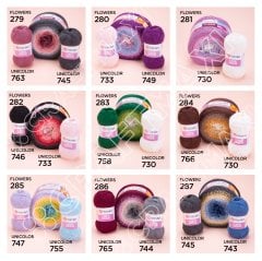 YARNART FLOWERS UNICOLOR - EL ÖRGÜ İPİ NARÇİÇEĞİ - 736
