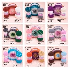 YARNART FLOWERS UNICOLOR - EL ÖRGÜ İPİ NARÇİÇEĞİ - 736