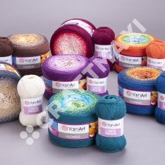 YARNART FLOWERS UNICOLOR - EL ÖRGÜ İPİ BEYAZ - 730