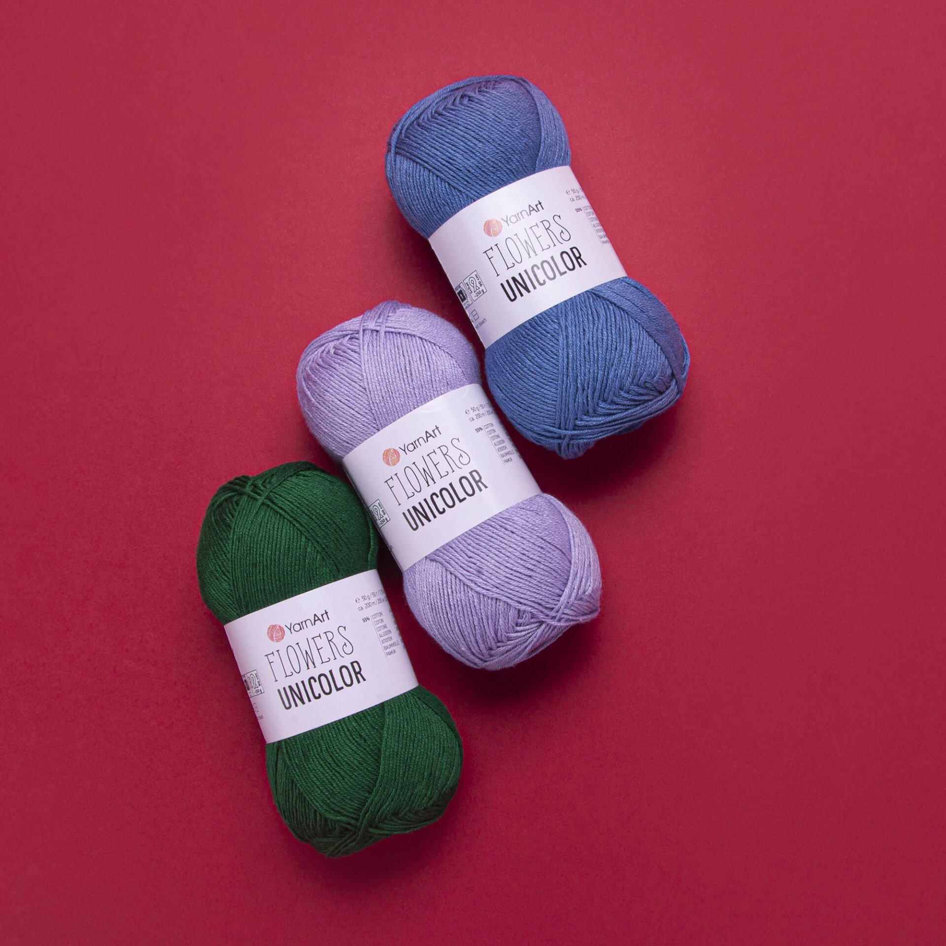 YARNART FLOWERS UNICOLOR - EL ÖRGÜ İPİ