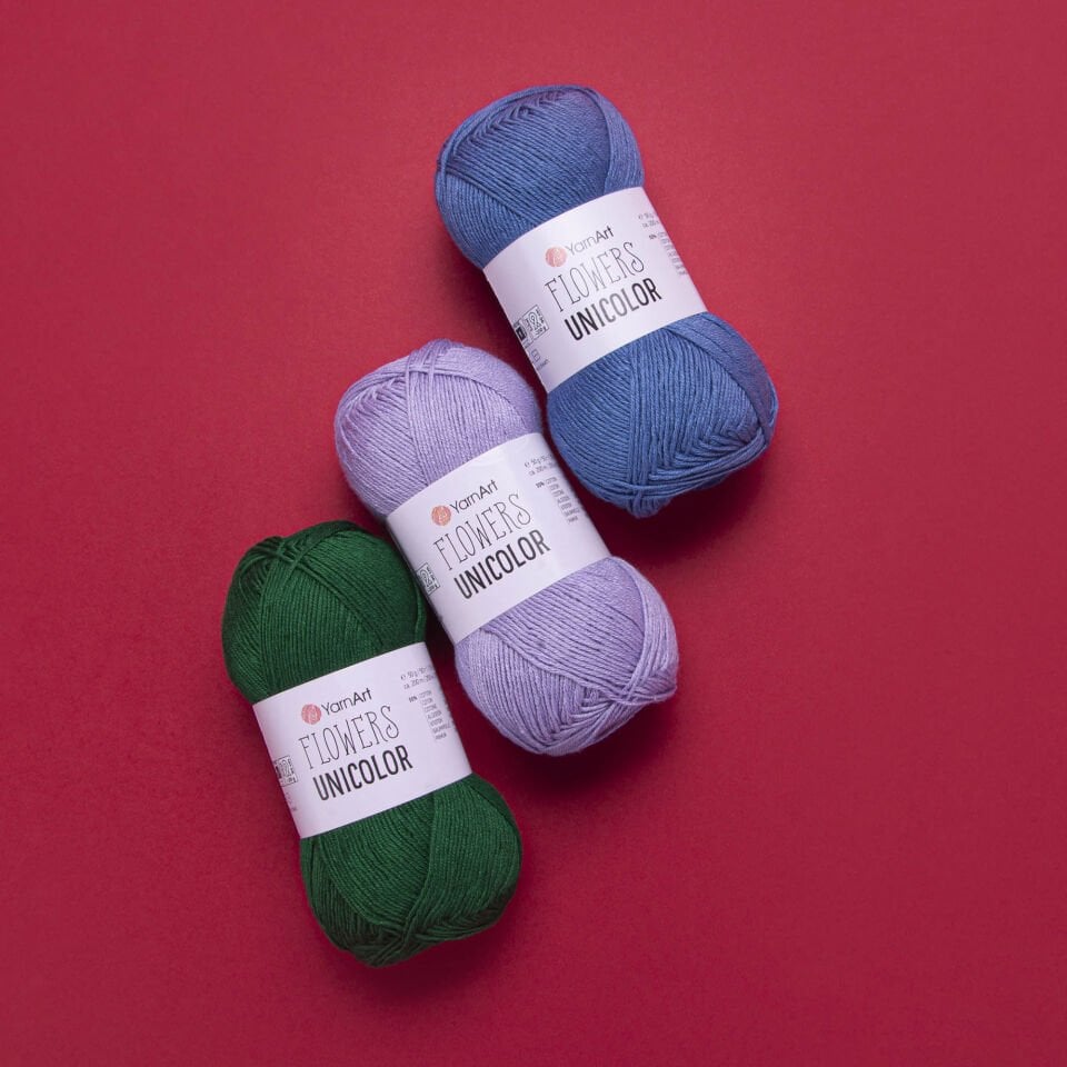 YARNART FLOWERS UNICOLOR - EL ÖRGÜ İPİ