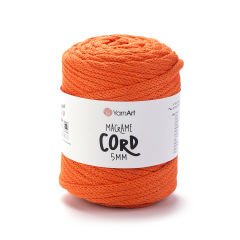 YARNART MACRAME CORD 5 MM - MAKROME EL ÖRGÜ İPİ FOSFORLU TURUNCU - 800
