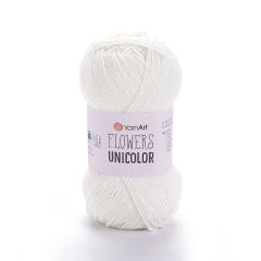 YARNART FLOWERS UNICOLOR - EL ÖRGÜ İPİ BEYAZ - 730