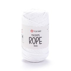 YARNART MACRAME ROPE 3 MM - MAKROME EL ÖRGÜ İPİ BEYAZ - 751