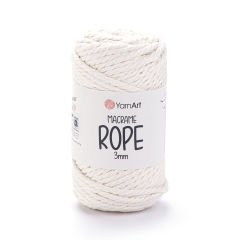 YARNART MACRAME ROPE 3 MM - MAKROME EL ÖRGÜ İPİ KIRIK BEYAZ - 752