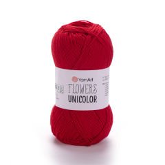 YARNART FLOWERS UNICOLOR - EL ÖRGÜ İPİ KIRMIZI - 738