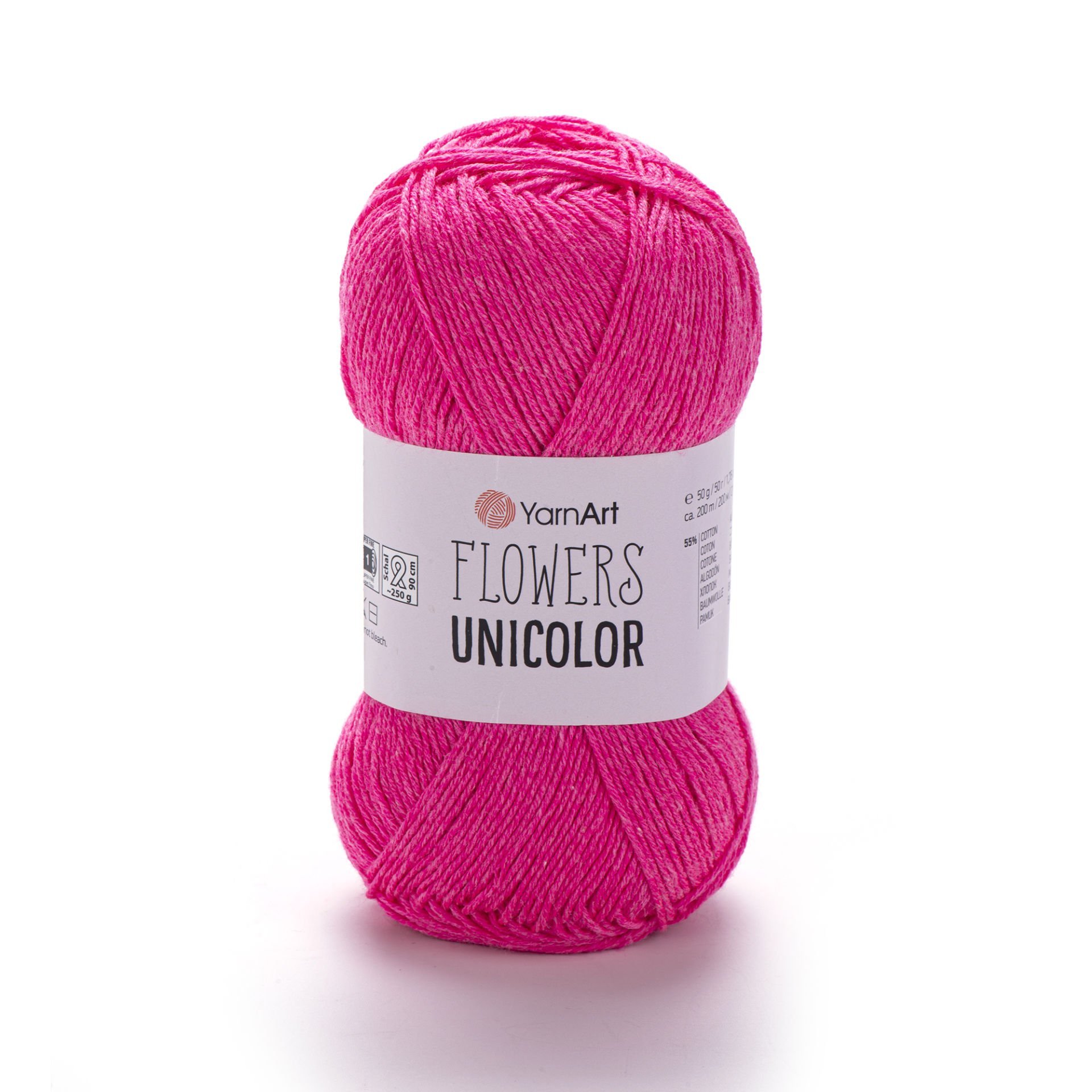 YARNART FLOWERS UNICOLOR - EL ÖRGÜ İPİ FUŞYA - 739