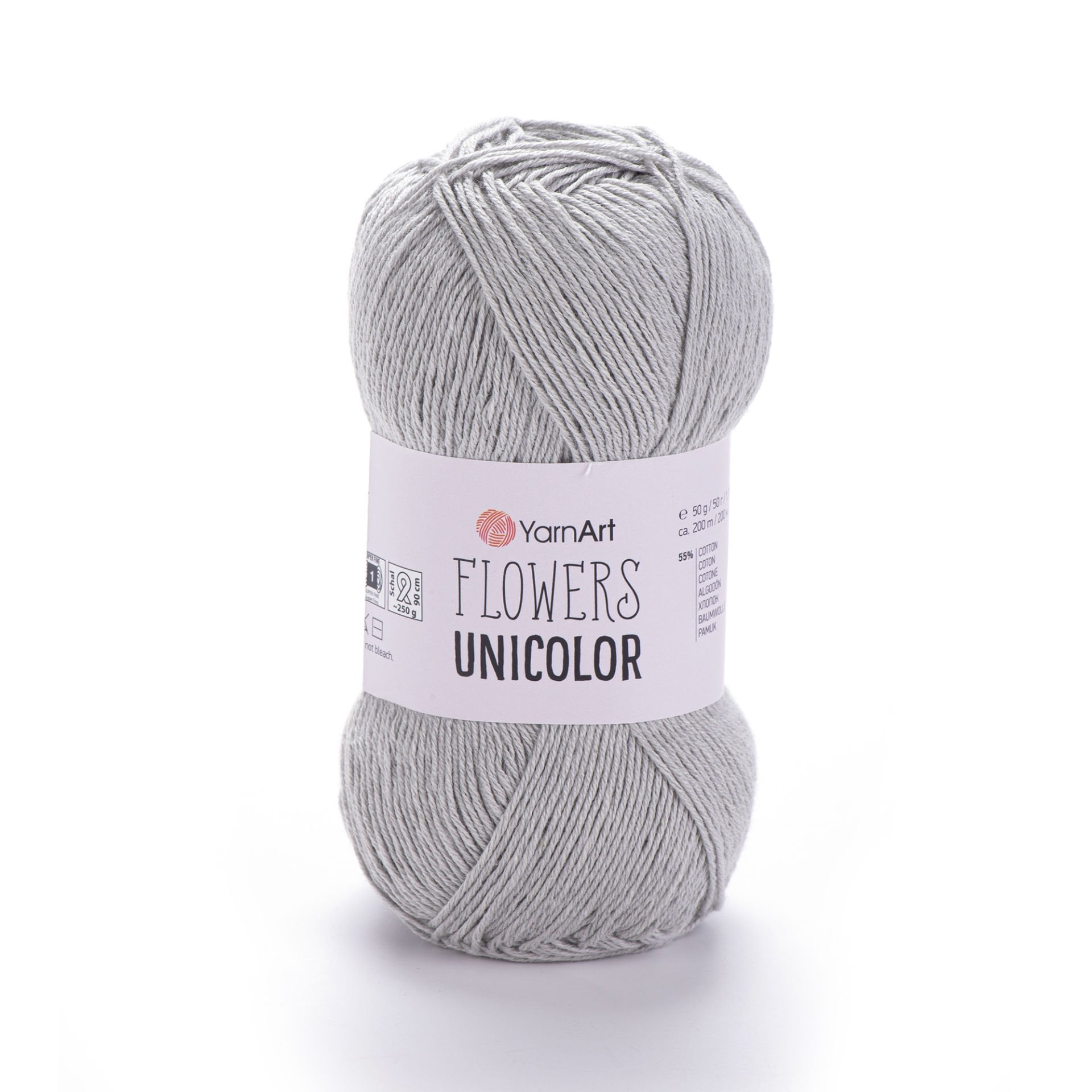 YARNART FLOWERS UNICOLOR - EL ÖRGÜ İPİ AÇIK GRİ - 741
