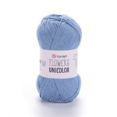 YARNART FLOWERS UNICOLOR - EL ÖRGÜ İPİ MAVİ - 742