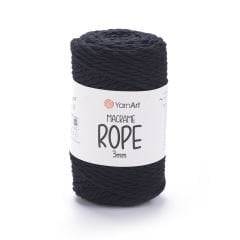 YARNART MACRAME ROPE 3 MM - MAKROME EL ÖRGÜ İPİ SİYAH - 750