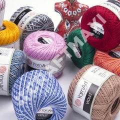 YARNART VIOLET MELANGE - EBRULİ, MERSERİZE DANTEL İPİ EBRULİ - 0188