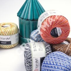 YARNART VIOLET MELANGE - EBRULİ, MERSERİZE DANTEL İPİ