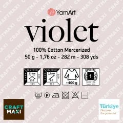 YARNART VIOLET MELANGE - EBRULİ, MERSERİZE DANTEL İPİ EBRULİ - 0188