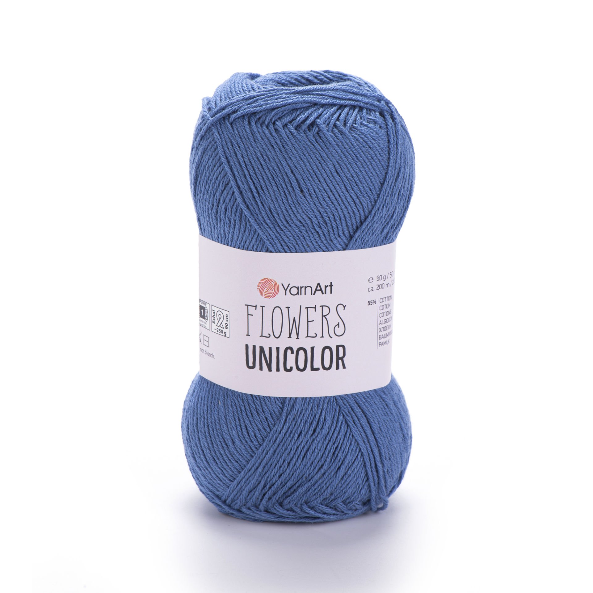 YARNART FLOWERS UNICOLOR - EL ÖRGÜ İPİ MAVİ - 743
