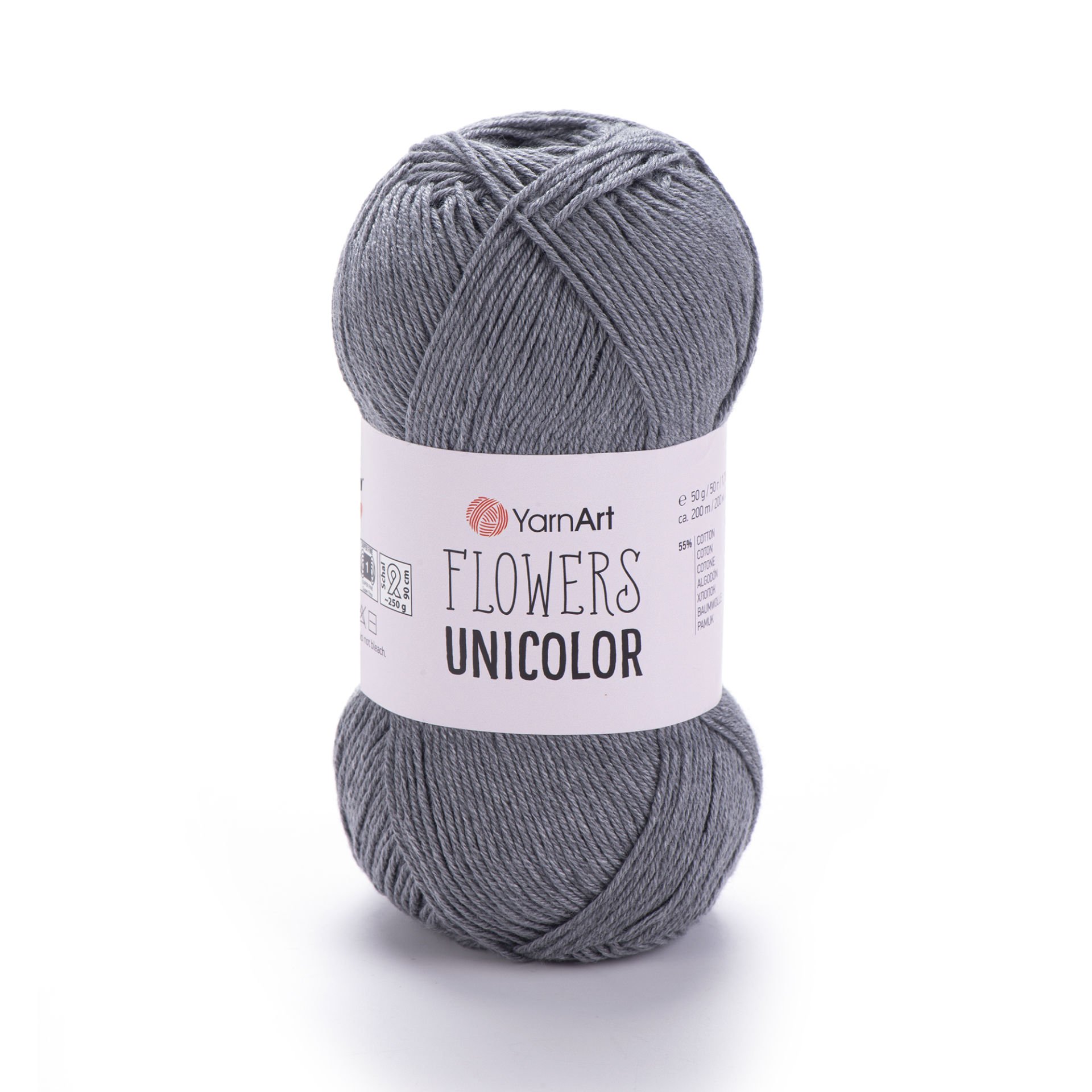 YARNART FLOWERS UNICOLOR - EL ÖRGÜ İPİ GRİ - 744