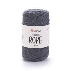 YARNART MACRAME ROPE 3 MM - MAKROME EL ÖRGÜ İPİ ANTRASİT - 758