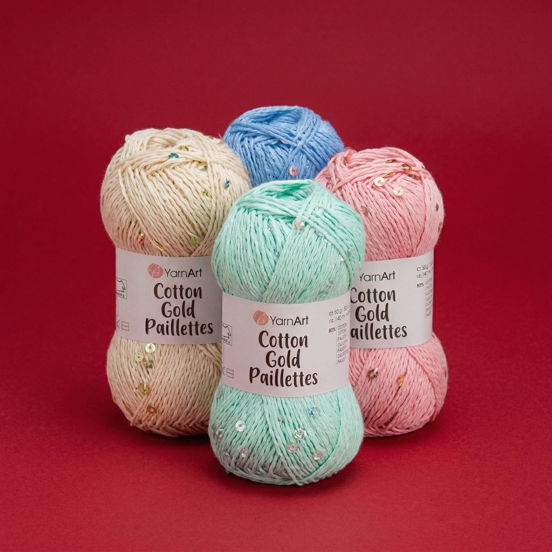YARNART COTTON GOLD PAILLETTES - ÖRGÜ İPİ