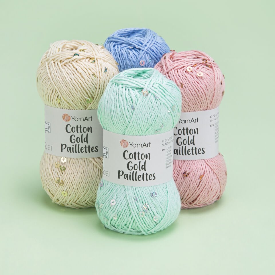 YARNART COTTON GOLD PAILLETTES - ÖRGÜ İPİ