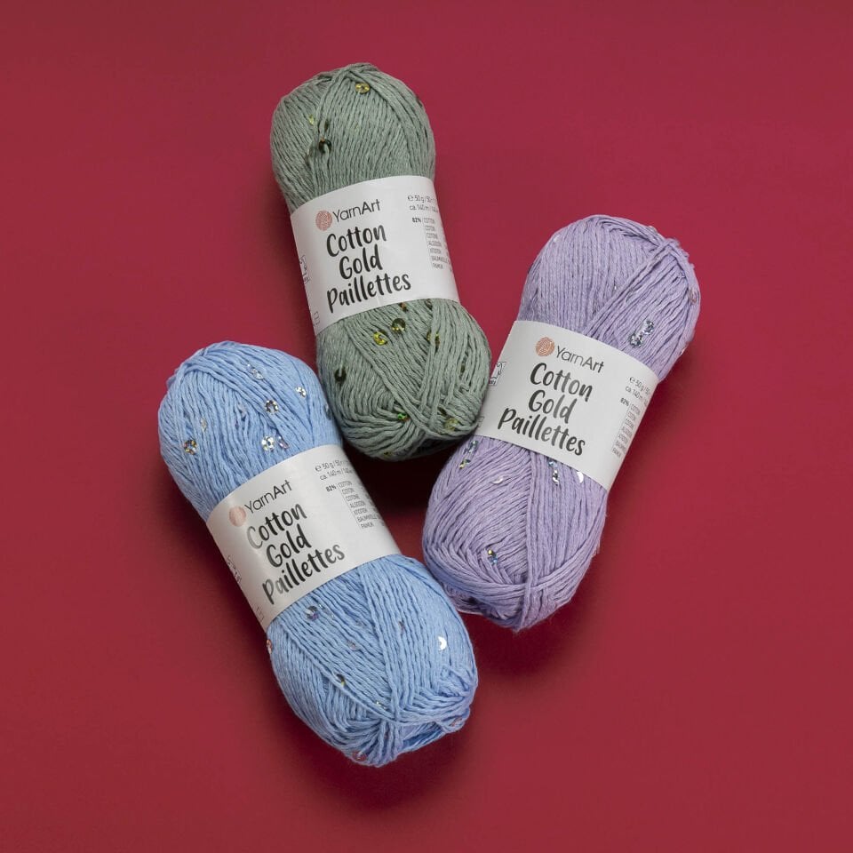 YARNART COTTON GOLD PAILLETTES - ÖRGÜ İPİ