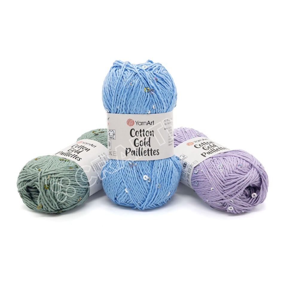 YARNART COTTON GOLD PAILLETTES - ÖRGÜ İPİ