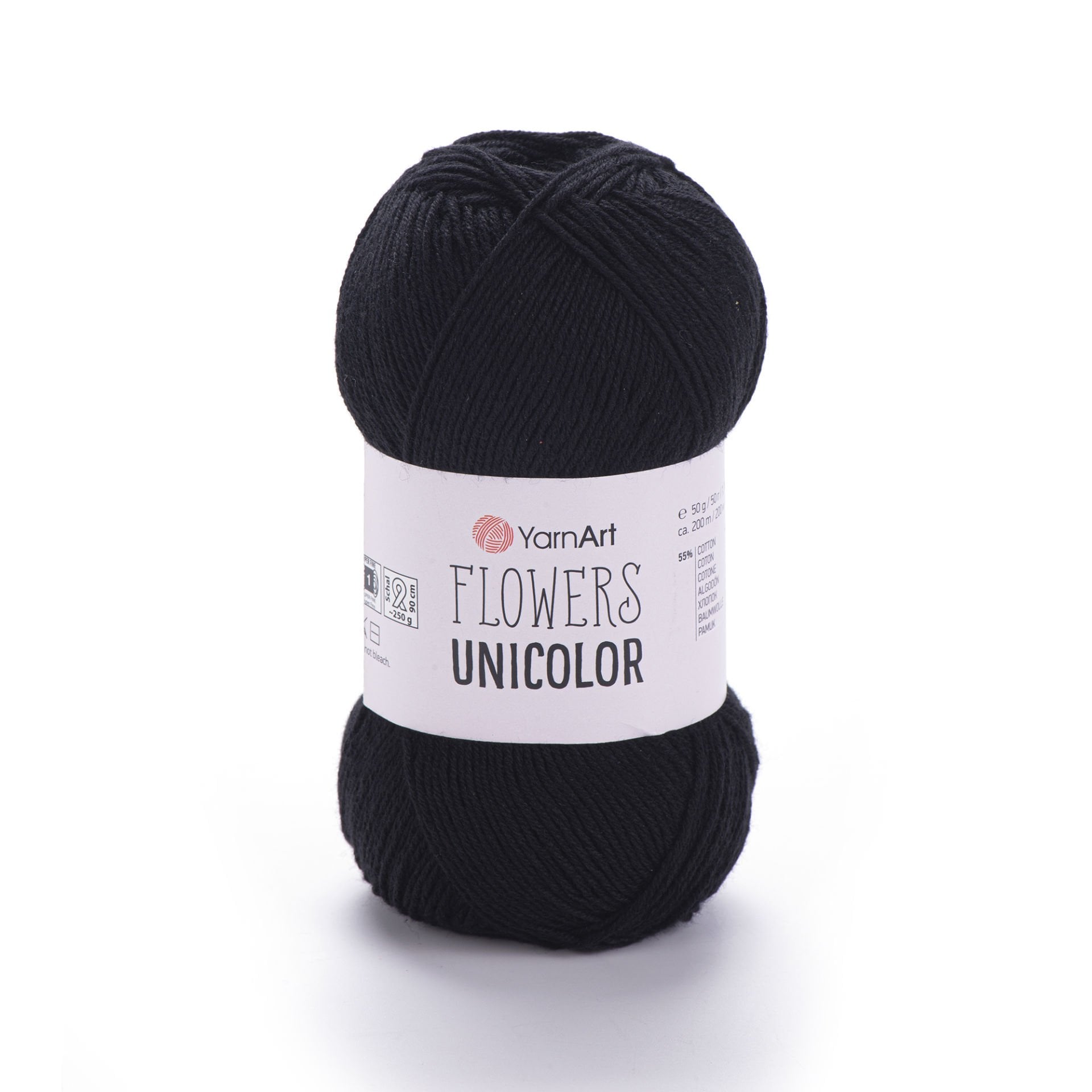 YARNART FLOWERS UNICOLOR - EL ÖRGÜ İPİ SİYAH - 746