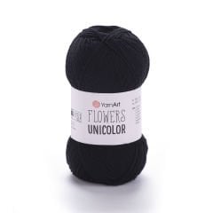 YARNART FLOWERS UNICOLOR - EL ÖRGÜ İPİ SİYAH - 746