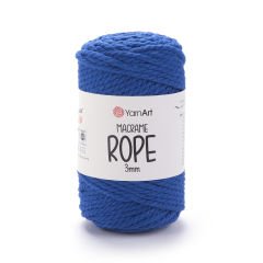 YARNART MACRAME ROPE 3 MM - MAKROME EL ÖRGÜ İPİ SAKS MAVİSİ - 772