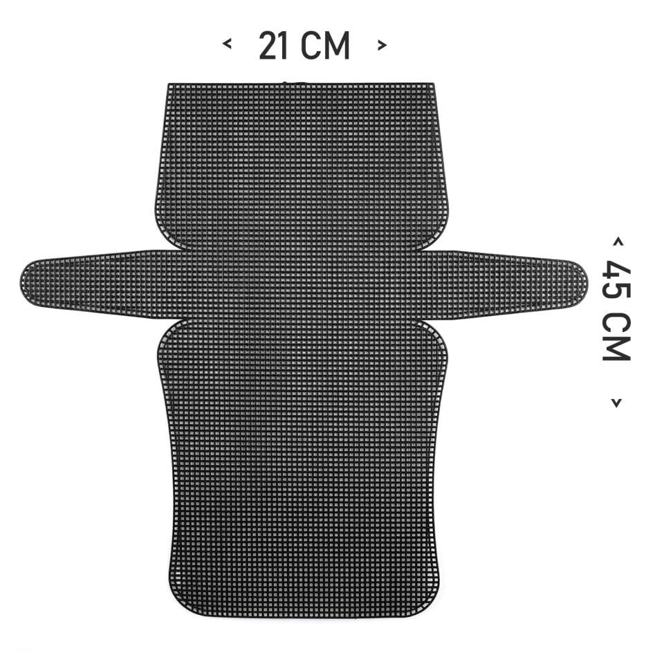 PLASTİK ÇANTA KANVASI 45X21 CM SİYAH