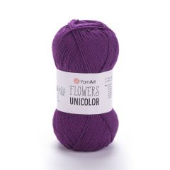 YARNART FLOWERS UNICOLOR - EL ÖRGÜ İPİ PATLICAN MORU - 749