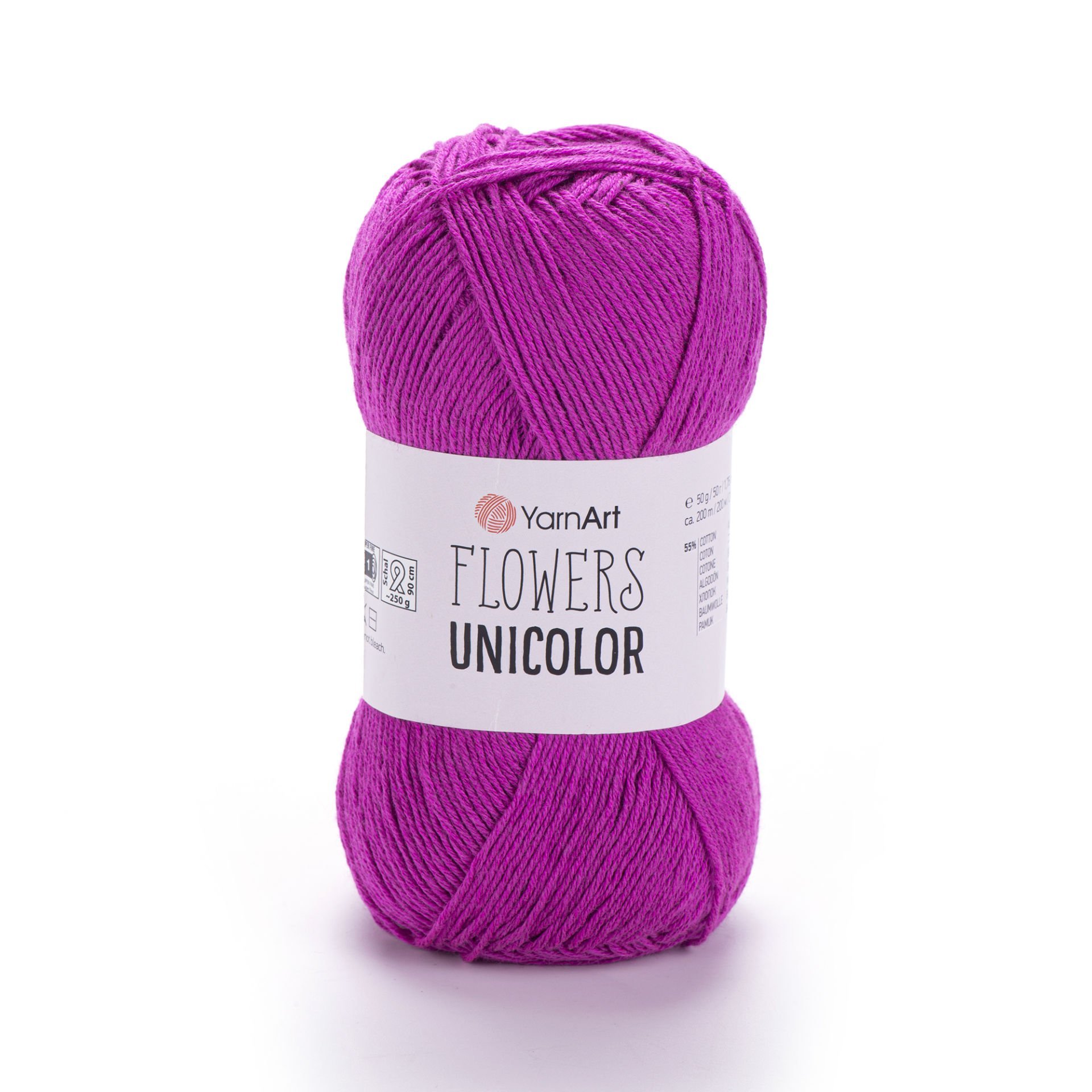 YARNART FLOWERS UNICOLOR - EL ÖRGÜ İPİ KOYU PEMBE - 750