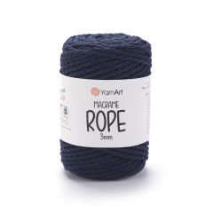 YARNART MACRAME ROPE 3 MM - MAKROME EL ÖRGÜ İPİ LACİVERT - 784