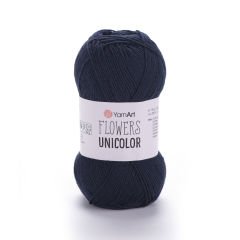 YARNART FLOWERS UNICOLOR - EL ÖRGÜ İPİ LACİVERT - 753