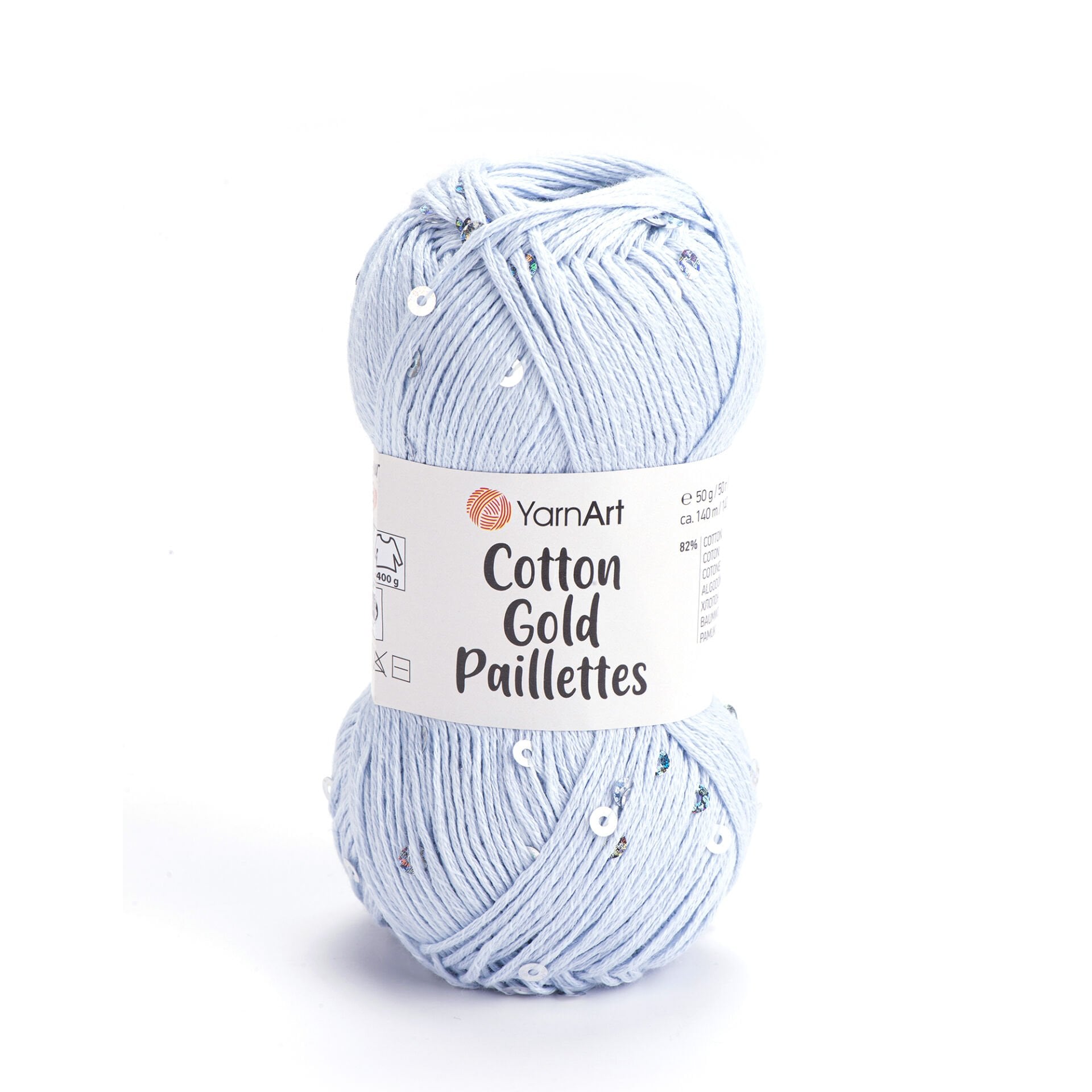 YARNART COTTON GOLD PAILLETTES - ÖRGÜ İPİ MAVİ - 7109
