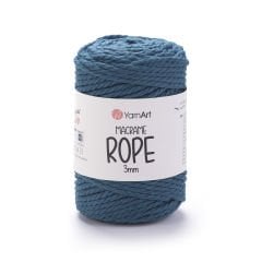 YARNART MACRAME ROPE 3 MM - MAKROME EL ÖRGÜ İPİ PETROL MAVİSİ - 789